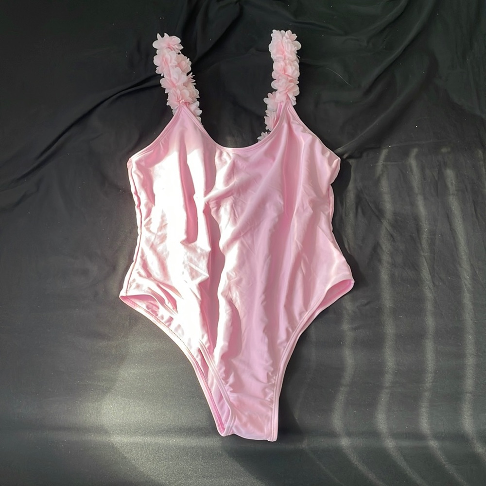 Cute One-Piece with Flower Straps